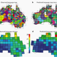A simulation model based on a few simple processes predicts much of the geographic variation in language diversity in Australia. (Credit: Gavin et al DOI: 10.1111/geb.12563, CC BY, via The Conversation)